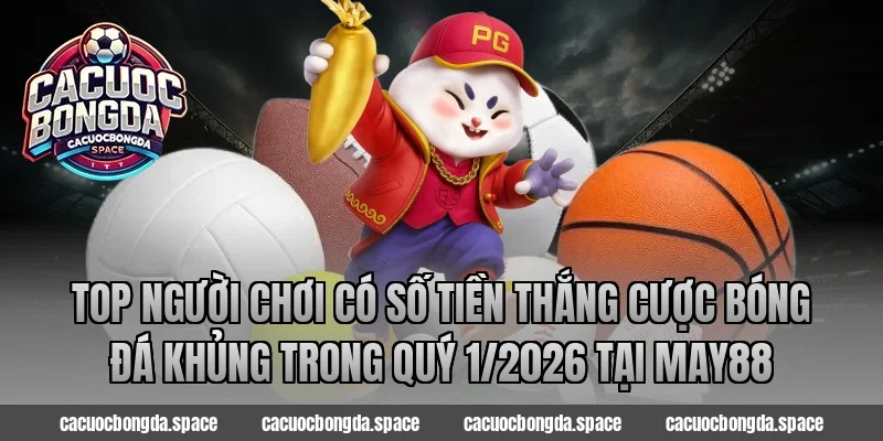 Top người chơi có số tiền thắng cược bóng đá khủng trong quý 1/2026 tại May88